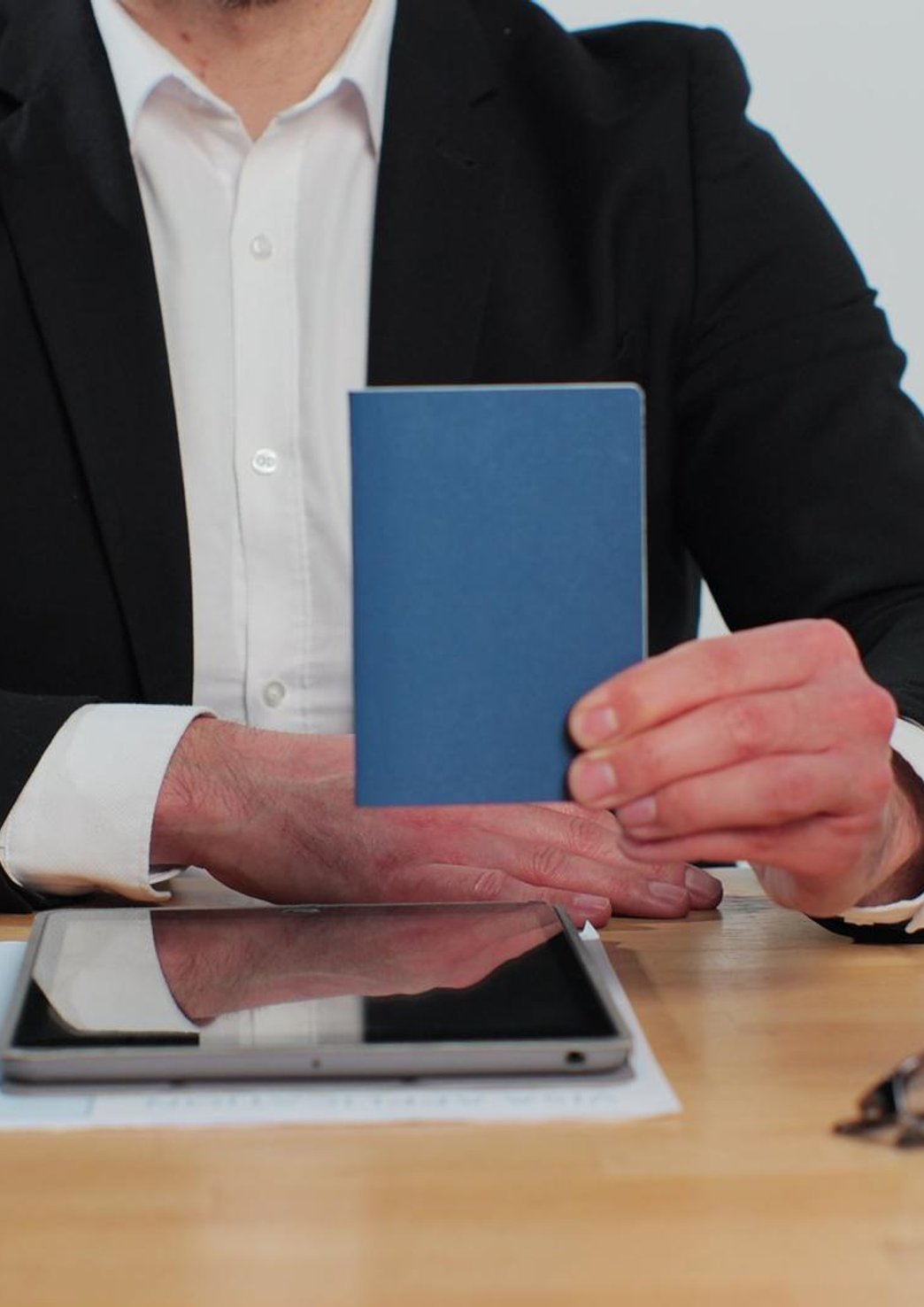 person with a passport