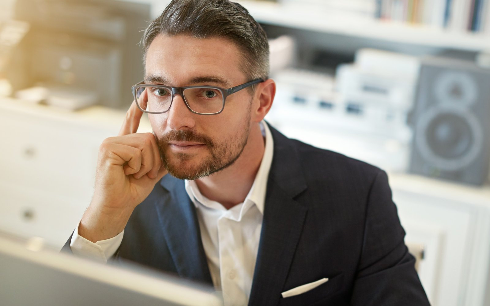 Professional working in Montreal business district